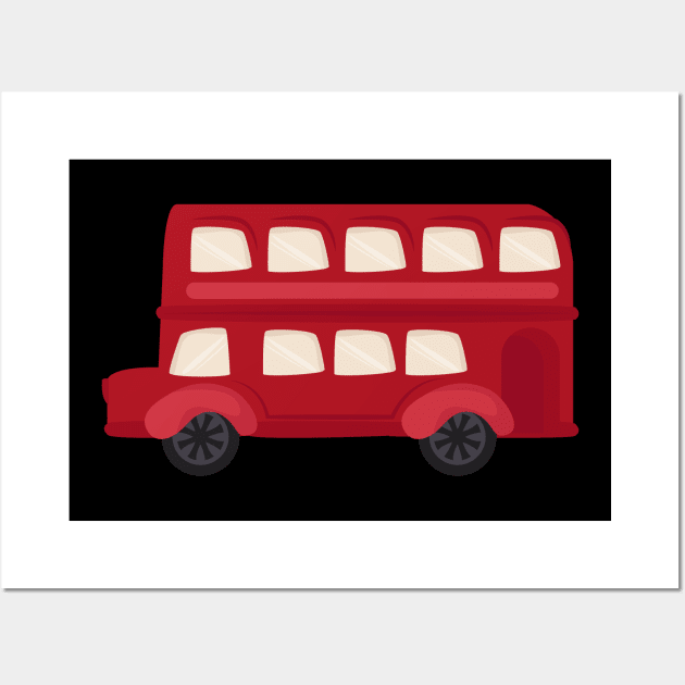 Red Double Decker Bus Wall Art by holidaystore